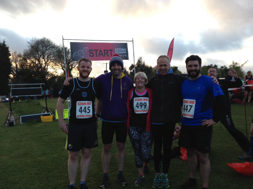James Halling, Craig Edwards, Liz OKeeffe, Tony Taylor and Andrew Aryes at the Barlaston Up and Downs