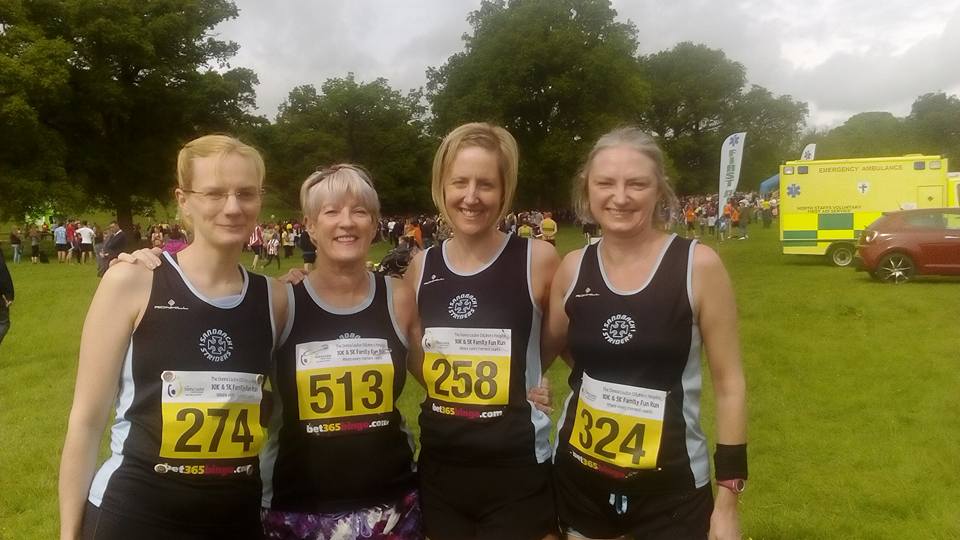 Lucy Lee, Liz OKeefe, Amy Norman and Helen Child at the Donna Louise 10k