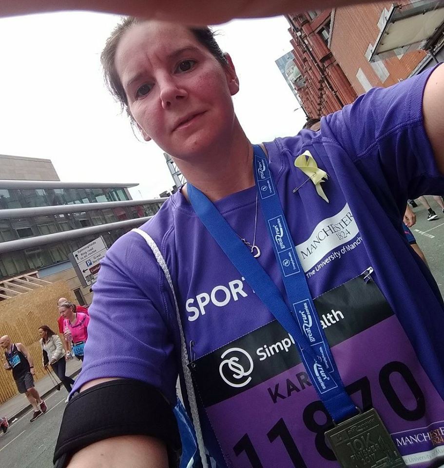 Karen Wright at the Simplyhealth Manchester 10k