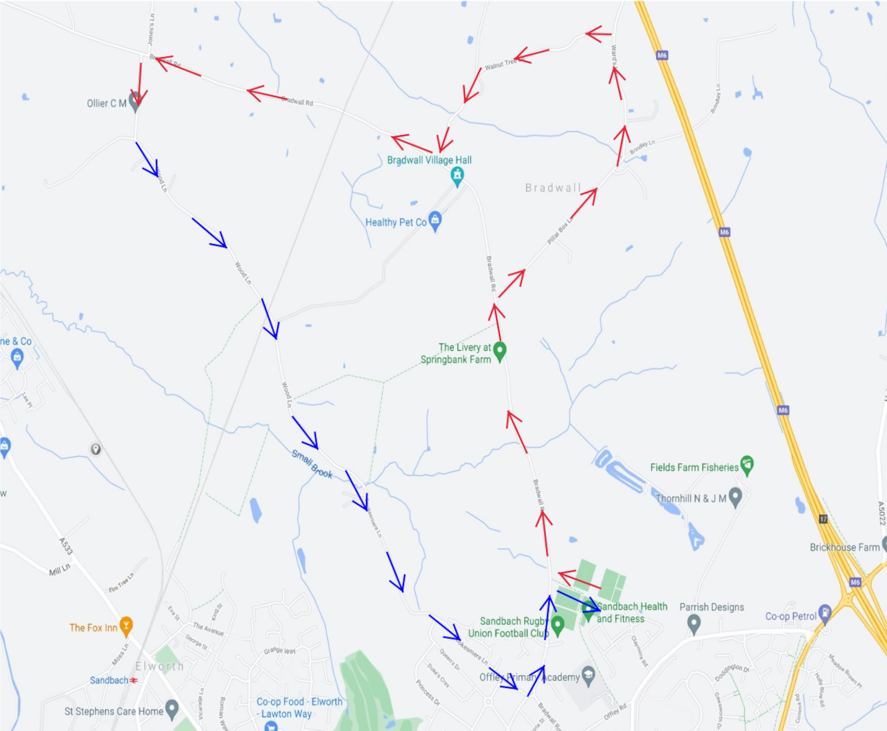 Sandbach Striders Road Closures